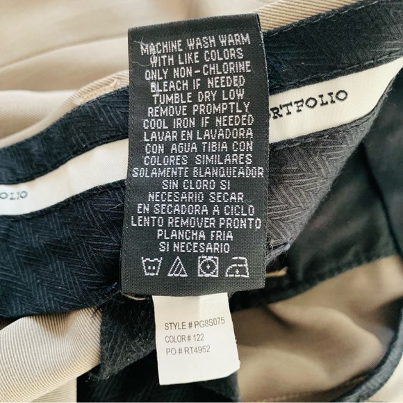 PERRY ELLIS PORTFOLIO Tan Trousers Size 33/32 - Picture 7 of 7